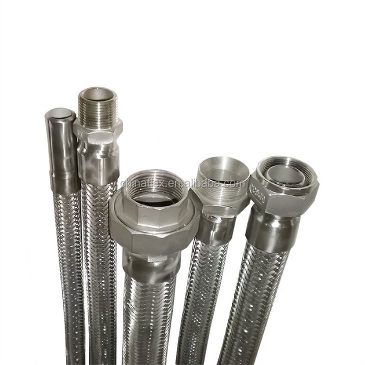 Flexible Stainless Steel Metal Braid Hose With Union Nuts Fitting